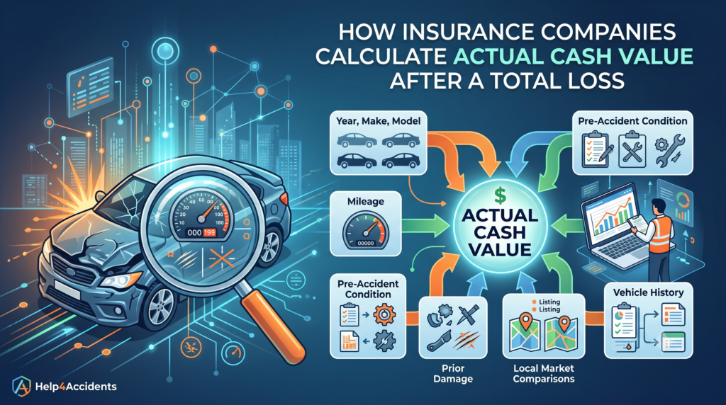 calculating actual cash value after a total loss in car accident