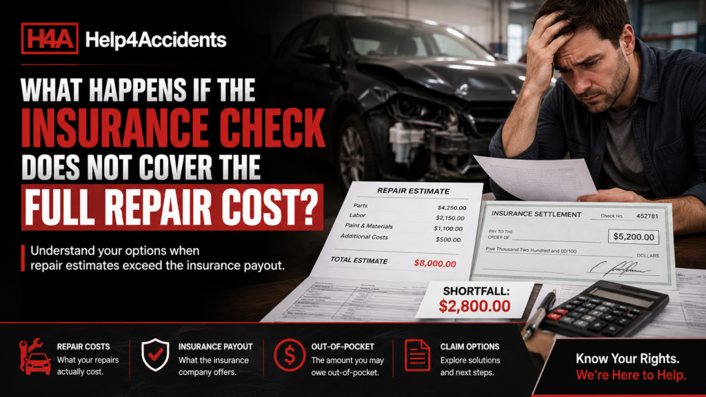 Vehicle owner comparing an insurance repair estimate with a higher body shop estimate after a car accident